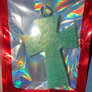 Green Cross Pendant Car Freshie